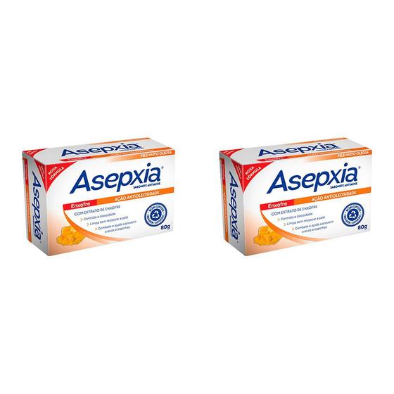 Imagem de Kit 2 Und Sabonete Asepxia Anti-acne Extrato De Enxofre 80g
