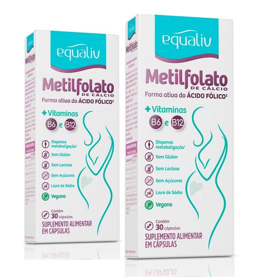 KIT 2 uni metilfolato follatus equaliv vitamina b6 b12 forma ativa de ...