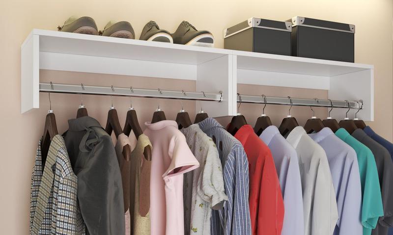 kit 2 uni Moderna AJL Multiuso Cabideiros Arara Roupas Prateleira Parede Menor preço em kit 2 uni Moderna AJL Multiuso Cabideiros Arara Roupas Prateleira Parede