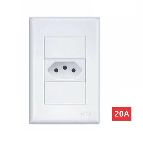 Imagem de Kit 2 Unid. Conjunto 4x2 Tomada Simples 10A Modular Evidence - Fame