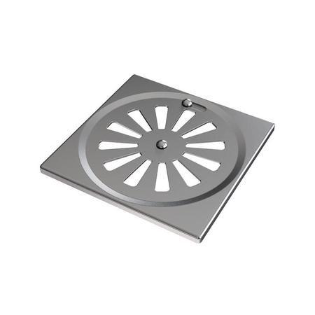 Imagem de Kit 2 Unid. Grelha Quadrada Com Fecho Inox 100mm - Docol