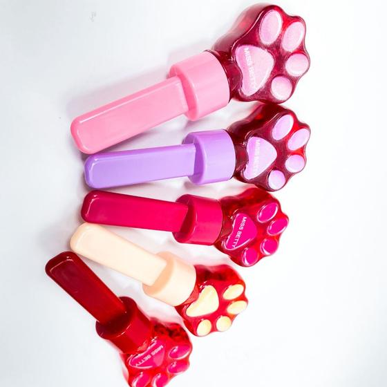 Imagem de Kit 2 unidades de Lip tint gloss labial formato patinha delicado e fofo