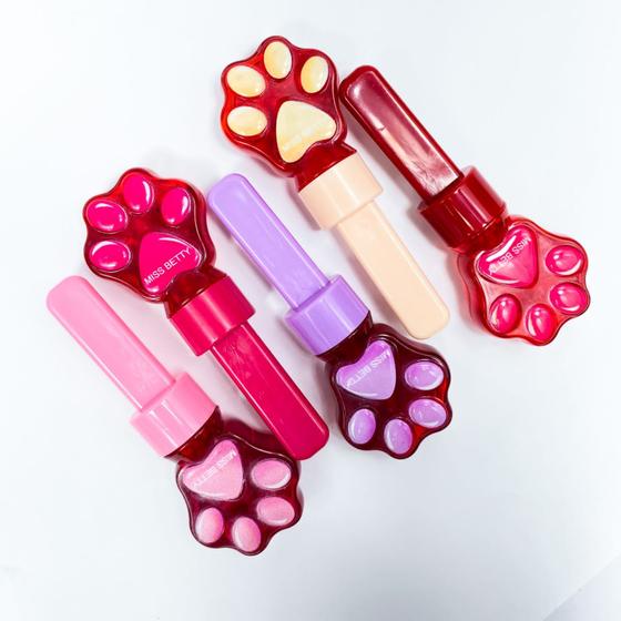 Imagem de Kit 2 unidades de Lip tint gloss labial formato patinha delicado moderno