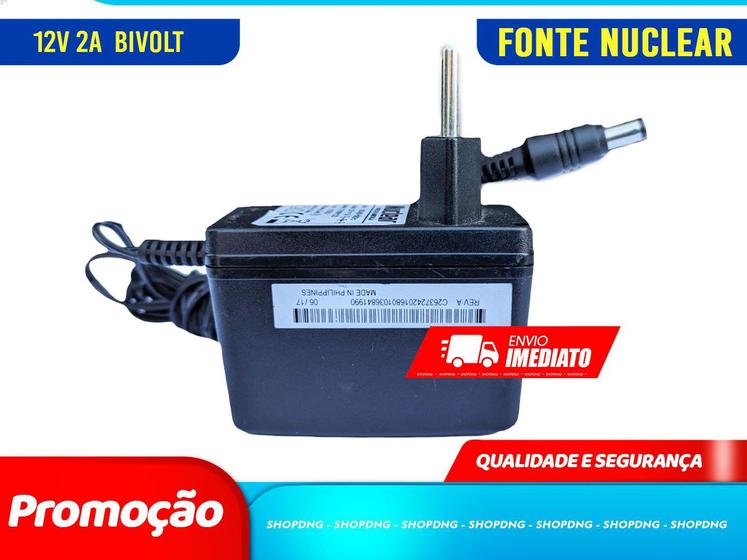 Imagem de Kit 2 Unidades Fonte 12V - 2A Nuclear Bivolt