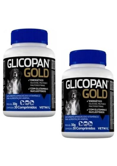 Imagem de Kit 2 Unidades Glicopan Gold (30 Comprimidos) - Vetnil