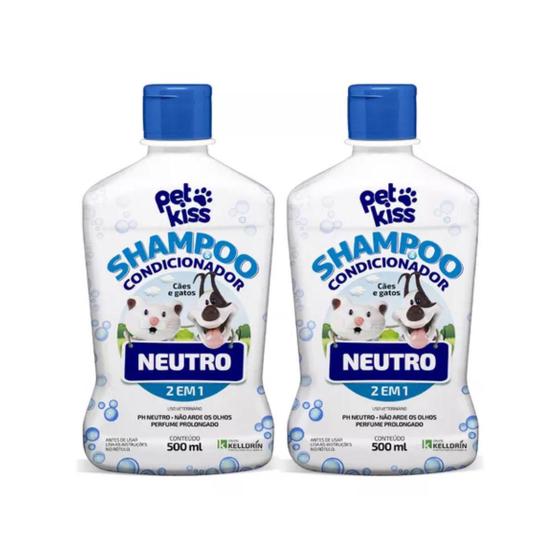 Imagem de Kit 2 unidades - kelldrin shampoo condicionador neutro 2 em 1 500ml