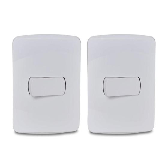 Imagem de Kit 2 Unidades - MG B3 Conj 1 Int Simples 4x2 10A 250V Branco