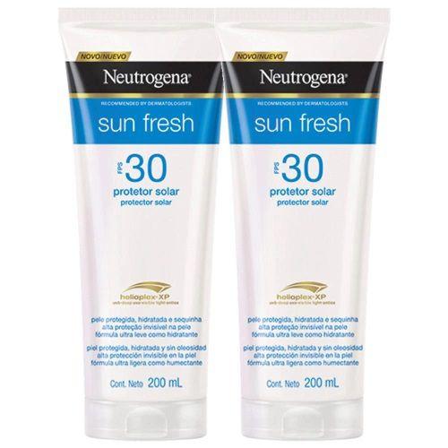 Kit 2 unidades Neutrogena Sun Fresh FPS 30 200ml Menor preço em Kit 2 unidades Neutrogena Sun Fresh FPS 30 200ml
