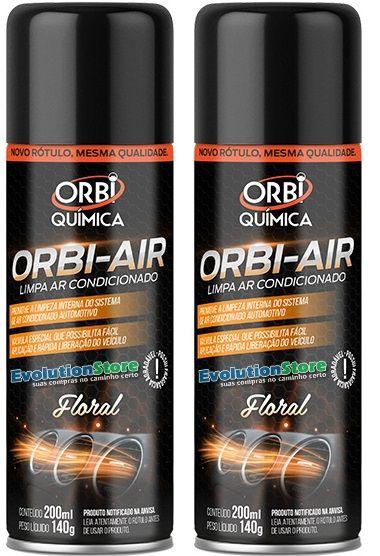 Imagem de Kit 2 Unidades Spray Limpa Ar Condicionado Orbi Air 200ml 140g