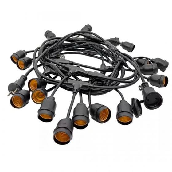 Imagem de Kit 2 Varal Cordão de Luzes Led  com 5 Metros + Lampada