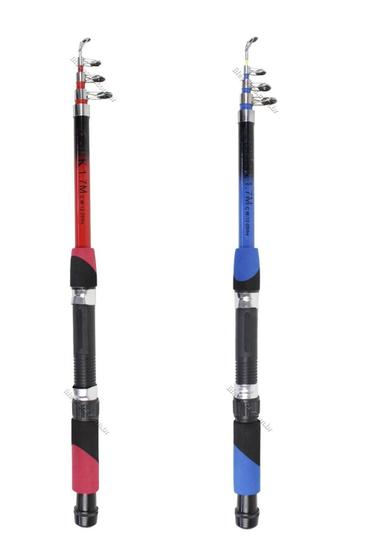 Imagem de Kit 2 Varas Para Molinete Telescópica Com Passador C.W (1,70m) 12-20lbs - Varias Cores