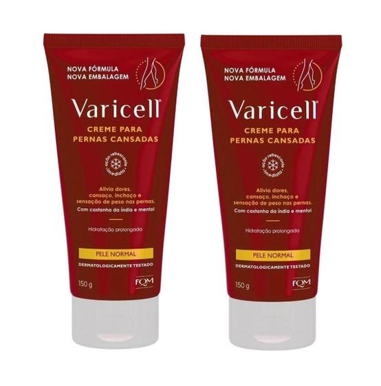 Imagem de Kit 2 Varicell Creme para pernas cansadas 150g Pele Normal