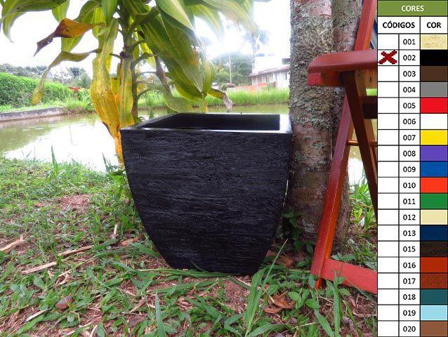 Kit 2 Vaso Planta 30x30 Moderno Trapézio Polietileno Menor preço em Kit 2 Vaso Planta 30x30 Moderno Trapézio Polietileno