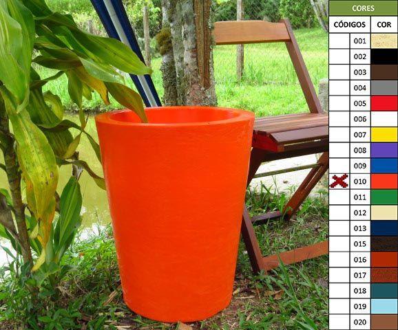 Kit 2 Vaso Planta 50x40 Redondo Cônico Polietileno Menor preço em Kit 2 Vaso Planta 50x40 Redondo Cônico Polietileno