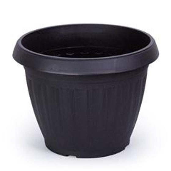 Imagem de kit 2 Vaso  Plástico p/ Flores Plantas 2,5 litros preto