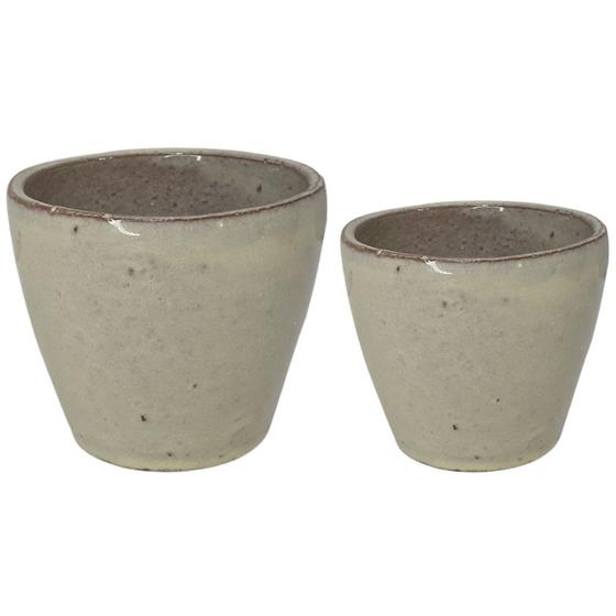 Imagem de Kit 2 Vasos Cachepot De Cerâmica 6 Cores Para Decoração