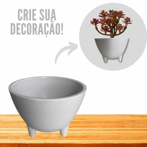 Imagem de Kit 2 Vasos Decorativo Cachepot Redondo p/ Plantas e Flores