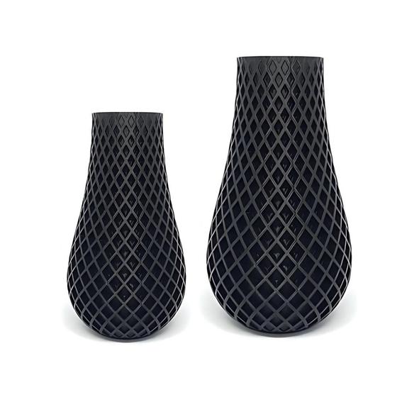 Imagem de Kit 2 Vasos Decorativos Design Moderno Elegante Impressão 3D