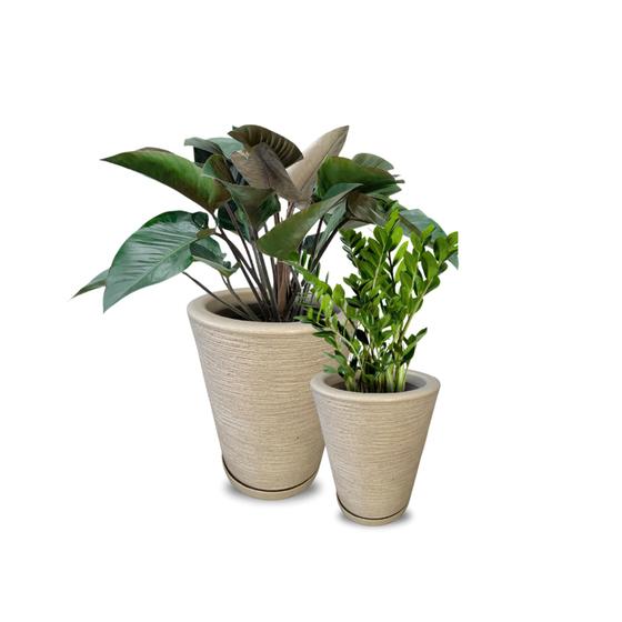 Kit 2 Vasos Escovado Plantas Decorativo Em Polietileno N1 N2 Menor preço em Kit 2 Vasos Escovado Plantas Decorativo Em Polietileno N1 N2