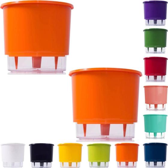 Imagem de Kit 2 Vasos Raiz Auto Irrigável N2 Autoirrigável Planta Flor