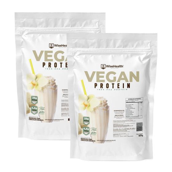 Imagem de Kit 2 Vegan Protein - Proteína Baunilha c/ Chocolate Branco 837g
