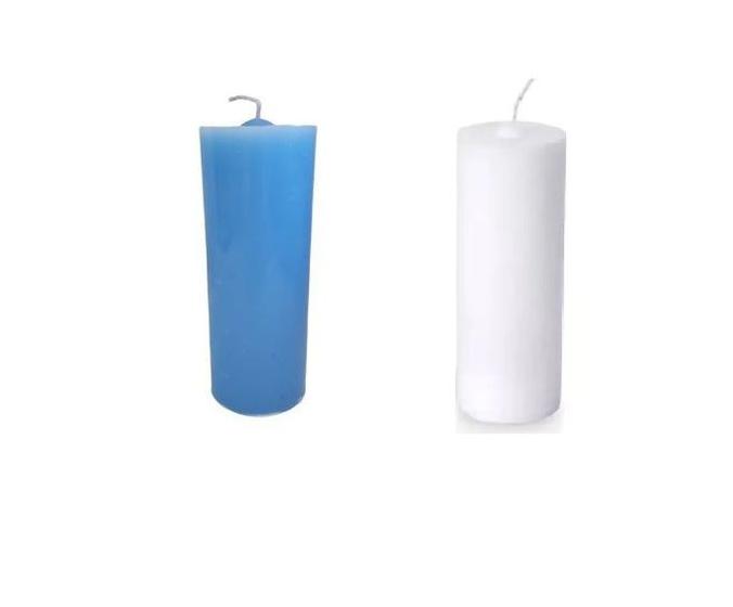 Imagem de Kit 2 Velas 3 Dias Votiva Colorida Branco E Azul Iemanja