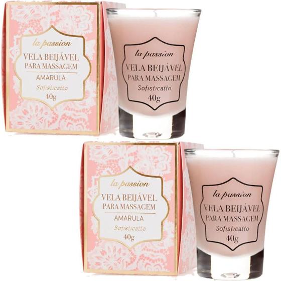 Imagem de KIT 2 velas de amarula para massagem hidratante beijavel