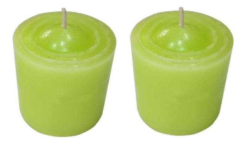 Imagem de Kit 2 Velas Perfumadas Com Aroma De Capim-limão - Cor Verde