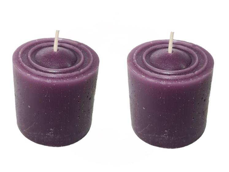 Imagem de Kit 2 Velas Perfumadas Com Aroma De Uva - Cor Roxa Escuro