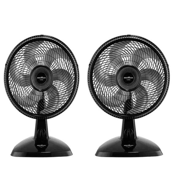 Imagem de kit 2 Ventilador De Mesa Britânia  Bvt47 Turbo  140w 127v