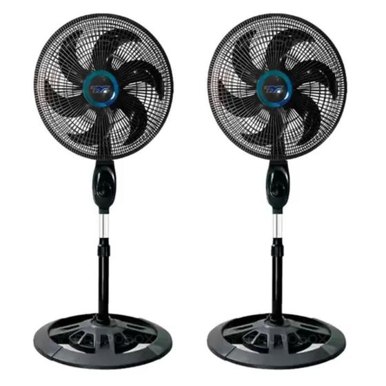 Imagem de Kit 2 Ventiladores Coluna Pedestal Super Power 110v Preto