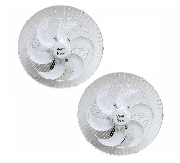 Imagem de Kit 2 Ventiladores Parede Oscilante 50 Cm Branco