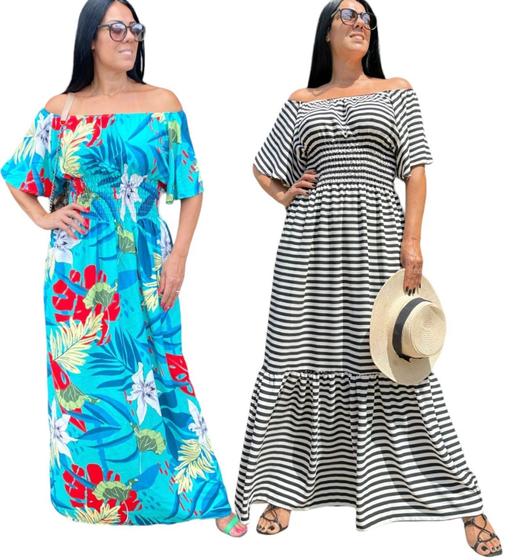 Imagem de Kit 2 vestido Ciganinha PLus Size Tamanho Grande 48 ao 54