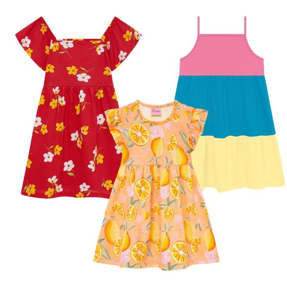 Imagem de Kit 2 Vestidos Infantil de Verão Menina