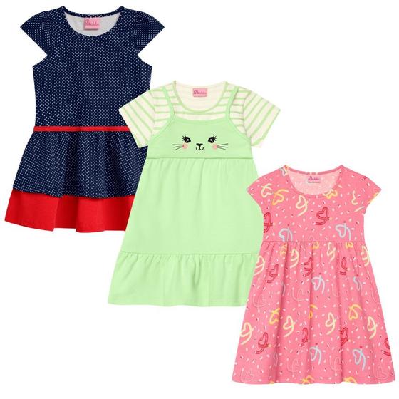 Imagem de Kit 2 Vestidos Infantil de Verão Menina