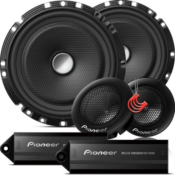 Imagem de Kit 2 Vias 6 polegadas 120w Pioneer TS-C1730BR - Alto-falante Portas com Tweeter e Crossover