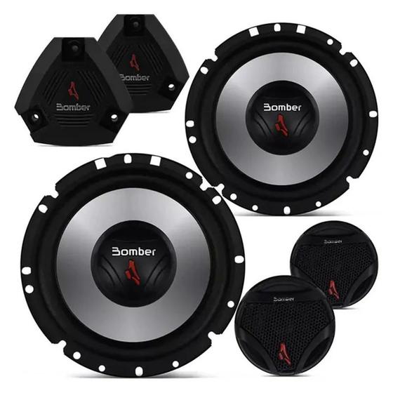 Kit 2 Vias Bomber Upgrade 6 polegadas Two Way 120w Rms 4 Ohms Alto ...
