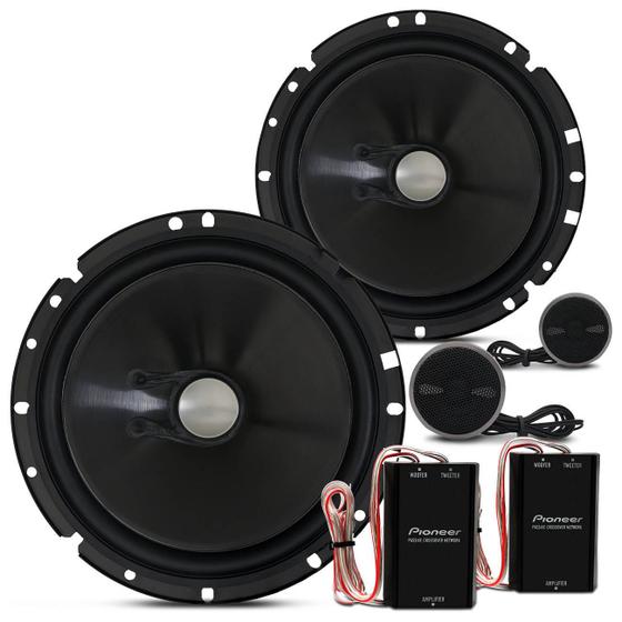 Imagem de Kit 2 Vias Pioneer TS-C170BR Alto Falante 6 Polegadas 120W RMS + Tweeters + Crossovers