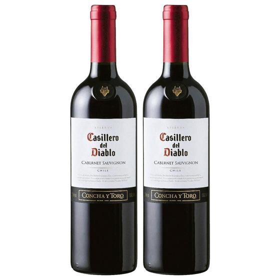 Kit 2 Vinho Importado Chileno Casillero Del Diablo Cabernet Sauvignon Tinto 750ML Menor preço em Kit 2 Vinho Importado Chileno Casillero Del Diablo Cabernet Sauvignon Tinto 750ML