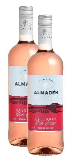 Imagem de kit 2 VINHO ROSÉ SUAVE ALMADÉN CABERNET SERRA GAÚCHA 750ML