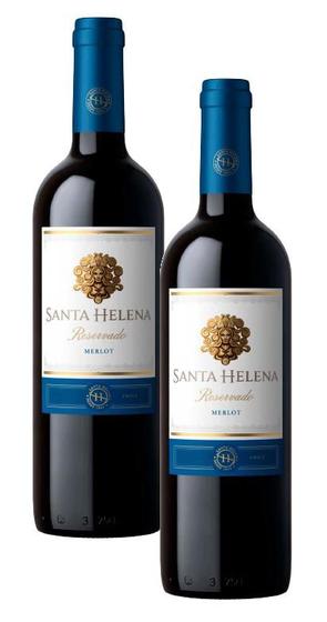 Imagem de kit 2 Vinho Santa Helena Merlot Reservado 750ml