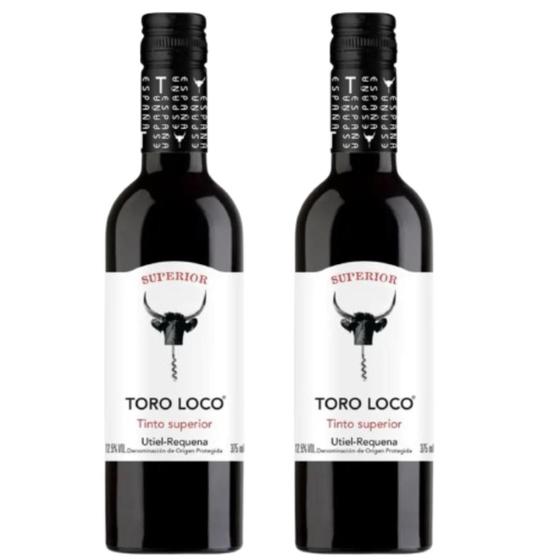 Imagem de Kit 2 Vinho Tinto Toro Loco Superior DOP Utiel-Requena 375ml