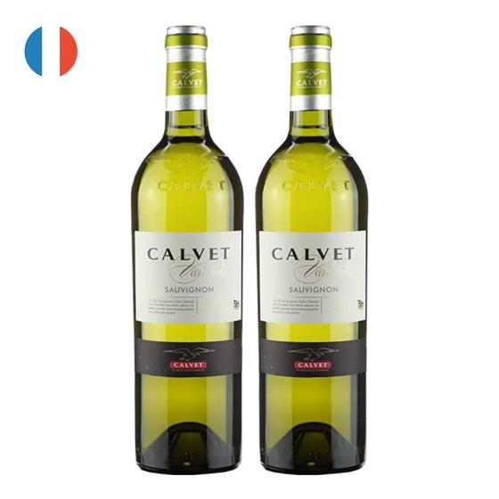 Imagem de Kit 2 Vinhos Calvet Varietals Sauvignon Blanc Branco França 750ml