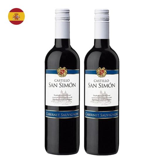 Imagem de Kit 2 Vinhos Castillo San Simón Cabernet Sauvignon Tinto Espanha 750ml