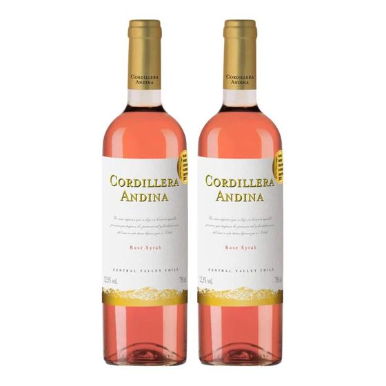 Imagem de Kit 2 Vinhos Cordillera Andina Syrah Rosé Chile 750ml