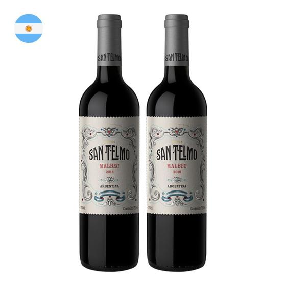 Imagem de Kit 2 Vinhos San Telmo Malbec Tinto Argentina 750ml