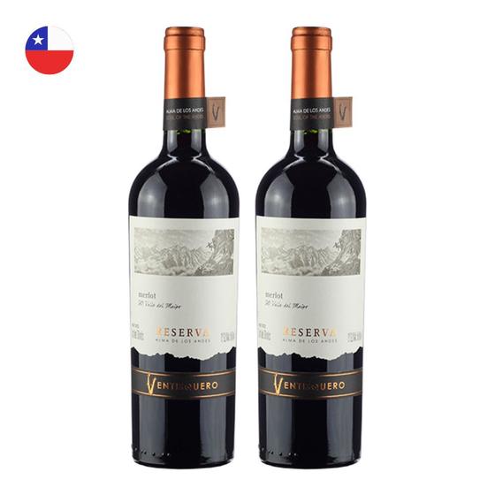 Imagem de Kit 2 Vinhos Ventisquero Reserva Merlot Tinto Chile 750ml