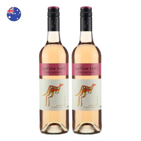 Imagem de Kit 2 Vinhos Yellow Tail Pink Moscato Rosé Austrália 750ml