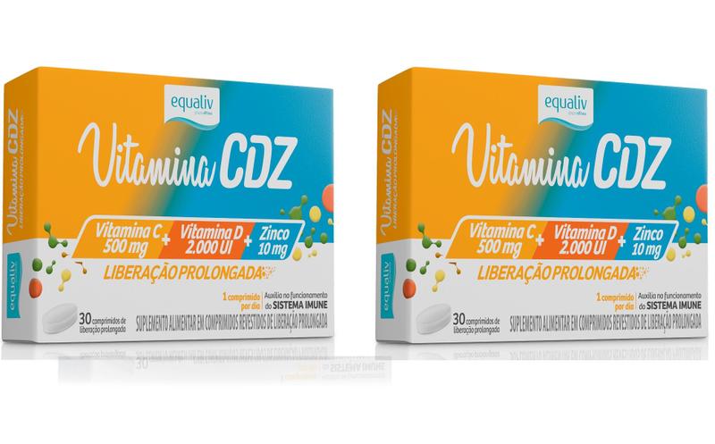Imagem de Kit 2 Vitamina Cdz C+D+Zinco Com 30 Cápsulas - Equaliv