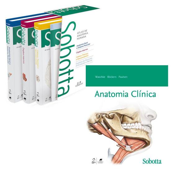 Imagem de Kit 2 vol: sobotta anatomia clínica + atlas de anatomia humana 3 vol - Guanabara Koogan